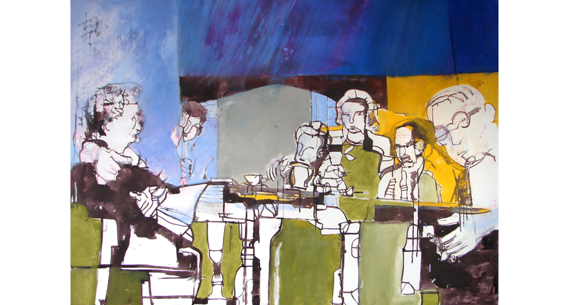 Familienporträt Malerei Art Uwe Grellneth