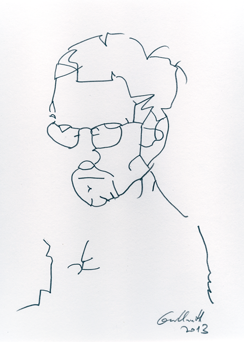 Porträt von Nico Holonics Zeichnung von Uwe Grellneth Porträt von Nico Holonics Zeichnung von Uwe Grellneth