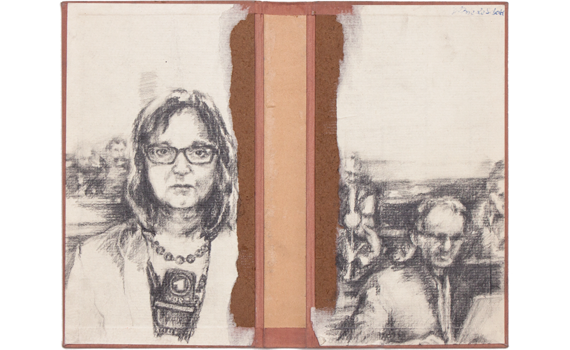 Porträt von Bettina Scharkus Zeichnung von Uwe Grellneth